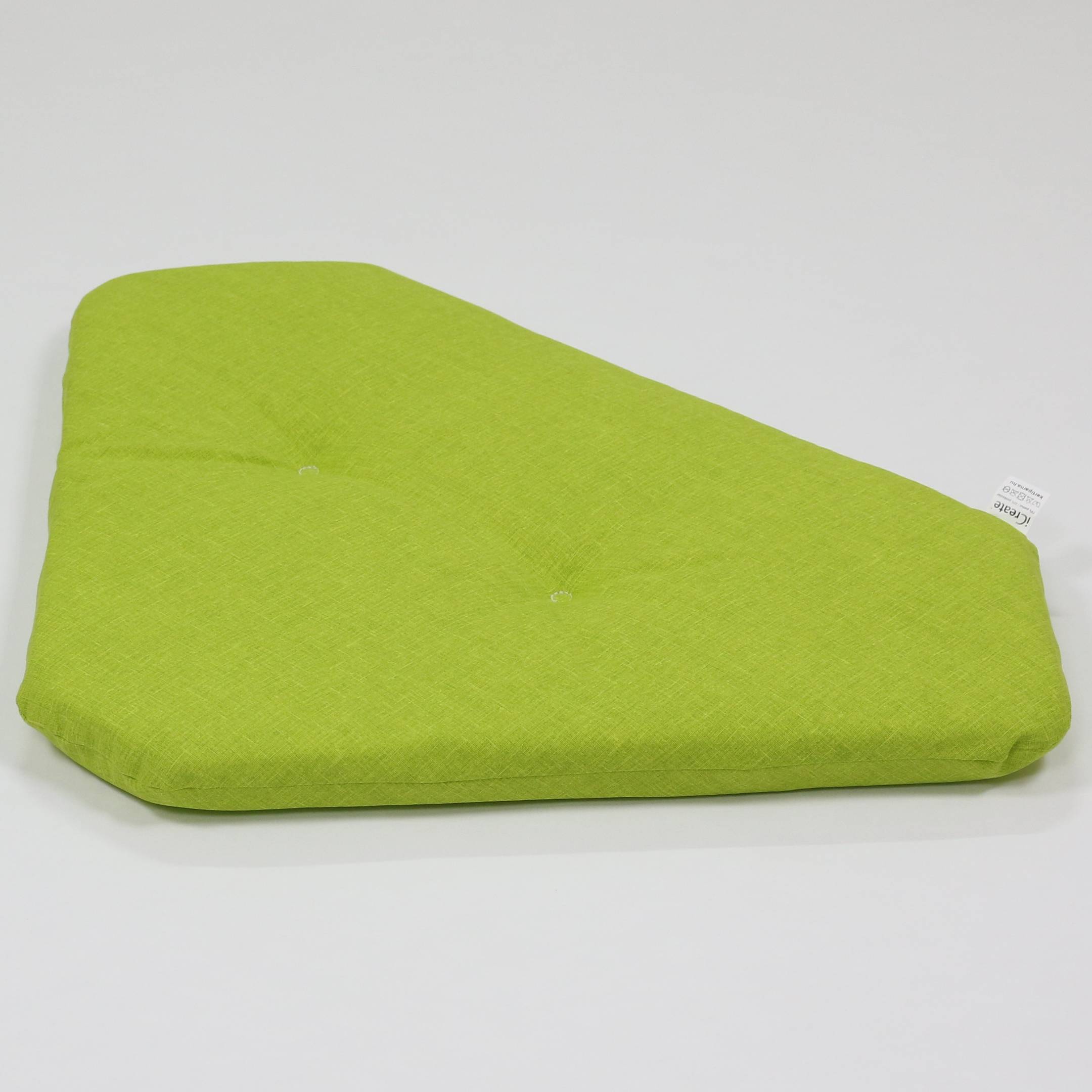 Sarokpad párna 50 x 78 x 8 cm Zöldes csíkos alacsony háttámlájú székre való párna 105 x 50 x 8