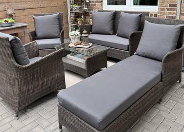 Raklap lprna 120x60x10cm, 180x58x10cm, 60x60x10cm mretekben s rattan httmla/dszprna 60x60x20cm Sunny Orage/Dunkelgrau sznben