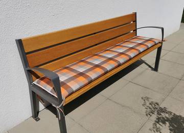 Kerti padprna egyedi mretekben 38x174x5cm Checkered Orange sznben