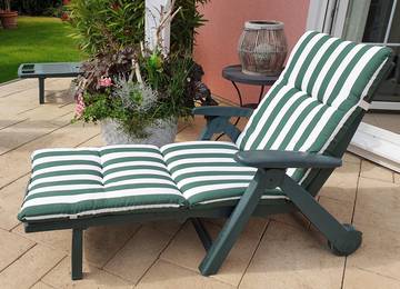 Napozgy prna 190x60x8cm Stripy Green sznben